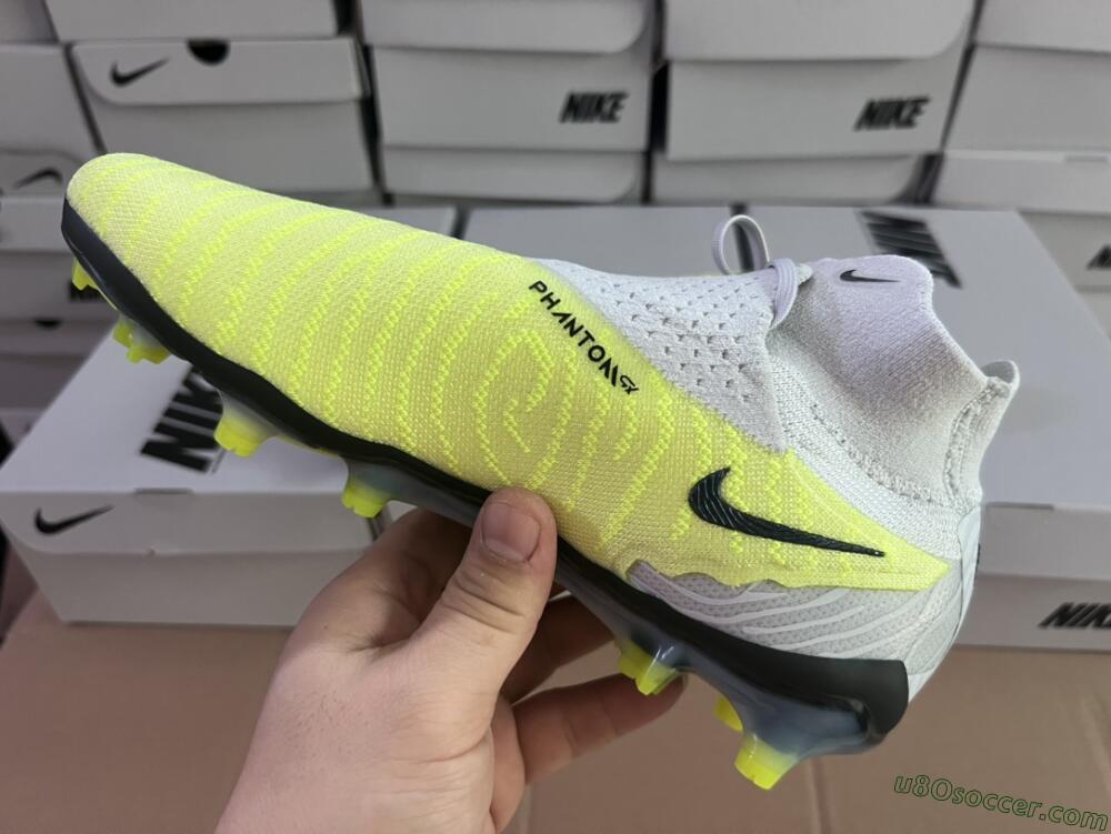 Nike Phantom GX Elite FG Firm Ground Soccer Cleats - Grey/Green/Pink