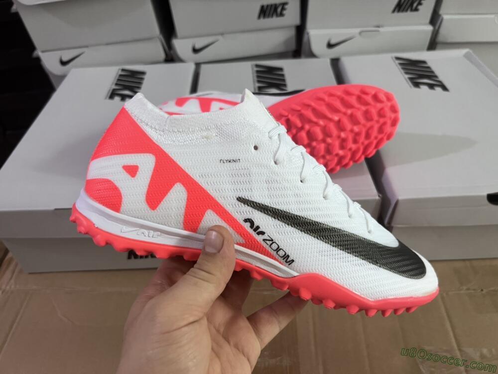 Nike Mercurial Vapor 15 Elite TF Artificial Turf Soccer Shoes - White/Black/Red