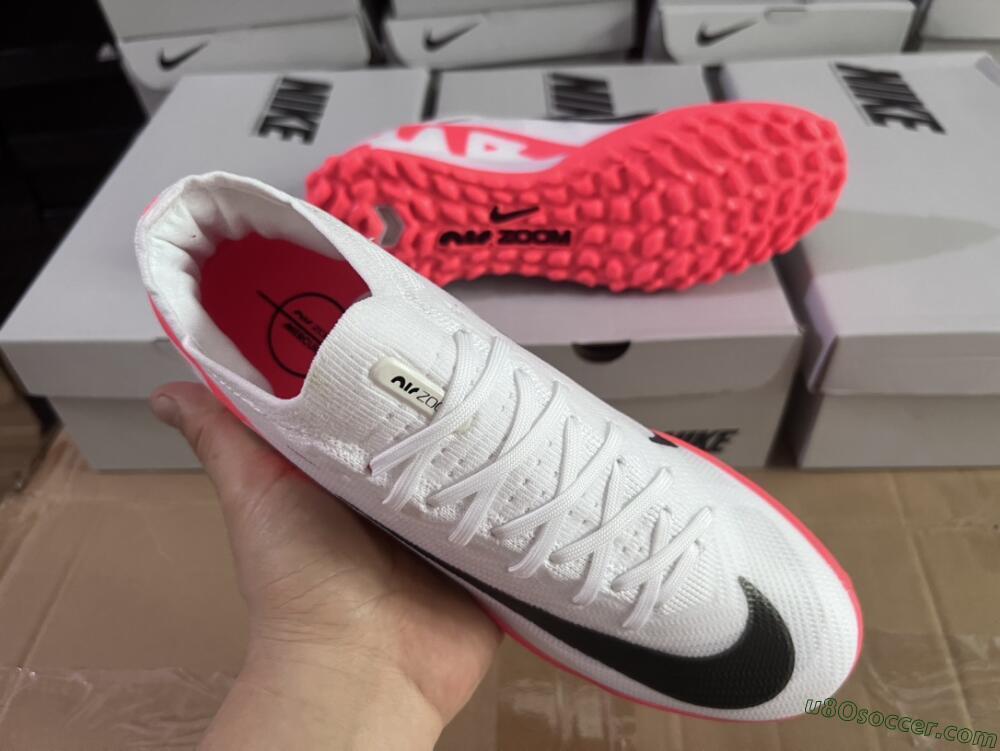 Nike Mercurial Vapor 15 Elite TF Artificial Turf Soccer Shoes - White/Black/Red
