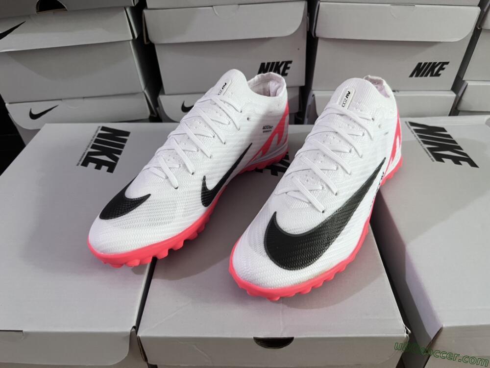 Nike Mercurial Vapor 15 Elite TF Artificial Turf Soccer Shoes - White/Black/Red