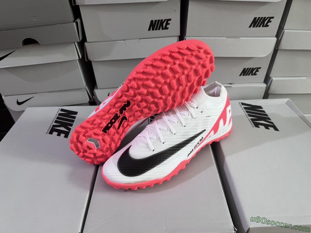Nike Mercurial Vapor 15 Elite TF Artificial Turf Soccer Shoes - White/Black/Red