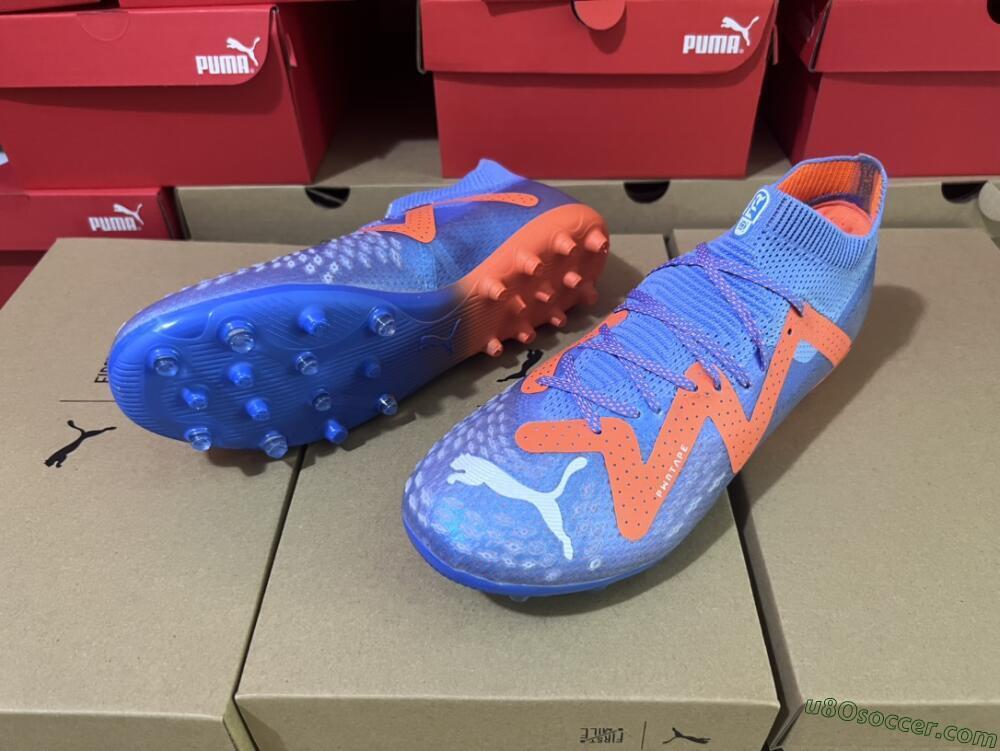 Puma Future Ultimate MG Multi Ground Soccer Cleats - Blue/Orange/White