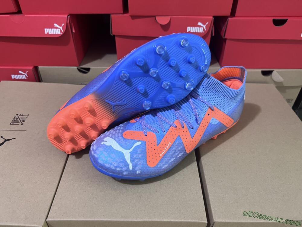 Puma Future Ultimate MG Multi Ground Soccer Cleats - Blue/Orange/White