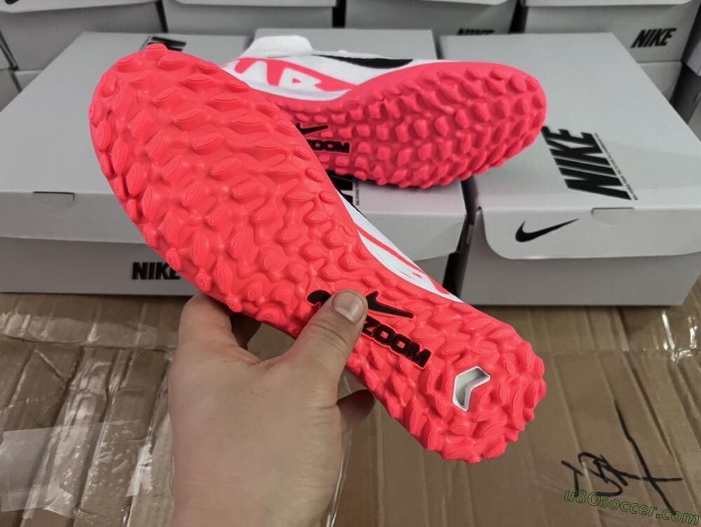 Nike Mercurial Superfly 9 Elite TF Artificial Turf Soccer Shoes - White/Black/Red
