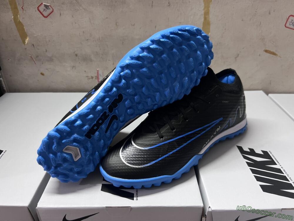 Nike Mercurial Vapor 15 Elite TF Artificial Turf Soccer Shoes - Black/Blue