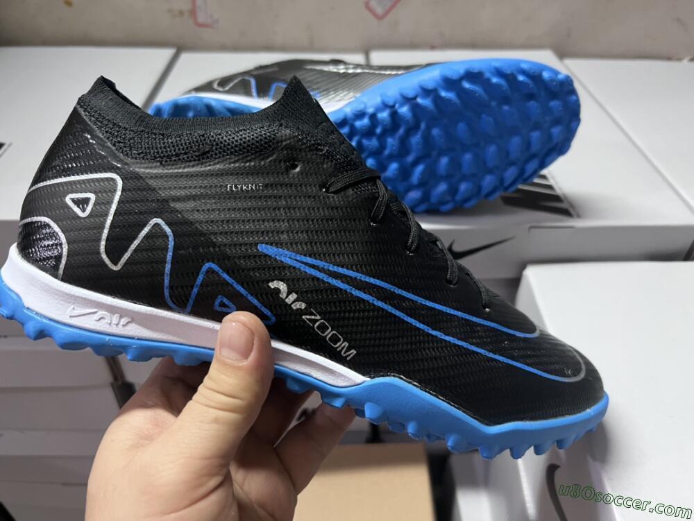 Nike Mercurial Vapor 15 Elite TF Artificial Turf Soccer Shoes - Black/Blue
