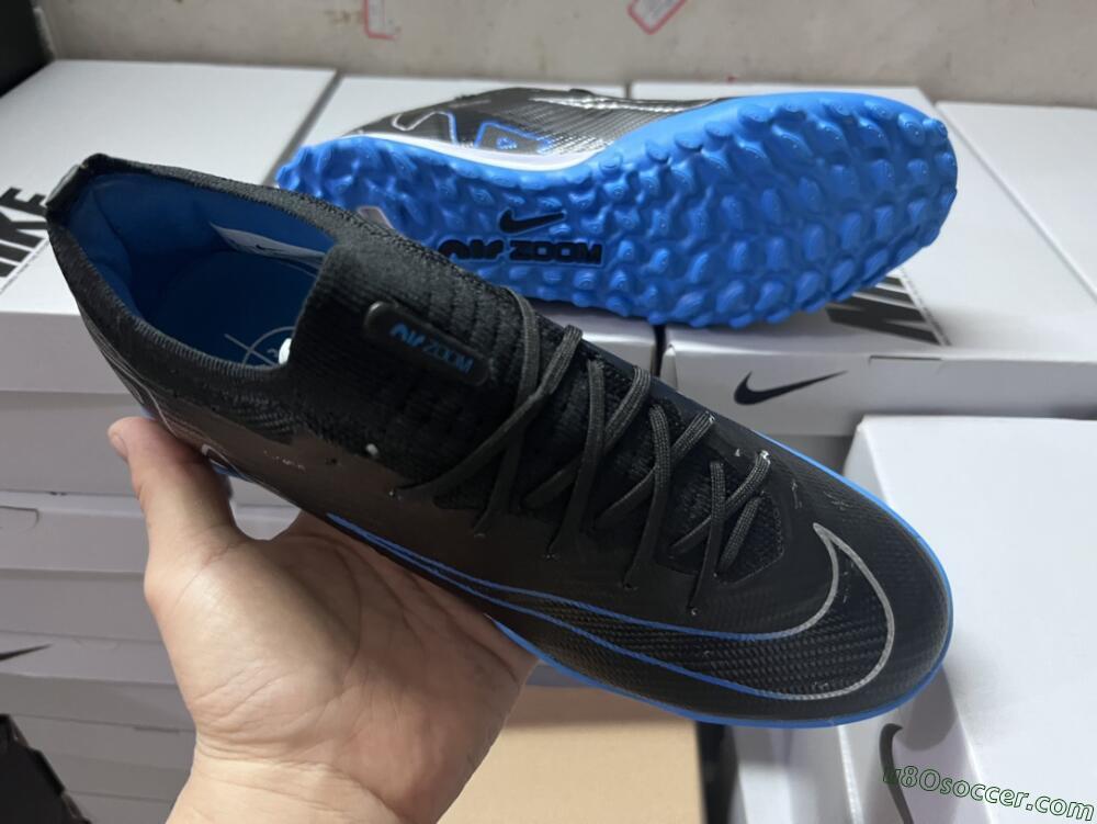 Nike Mercurial Vapor 15 Elite TF Artificial Turf Soccer Shoes - Black/Blue