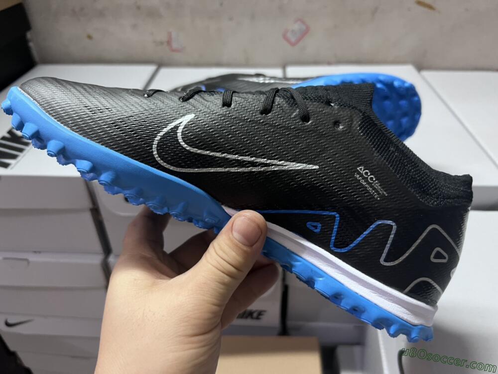 Nike Mercurial Vapor 15 Elite TF Artificial Turf Soccer Shoes - Black/Blue