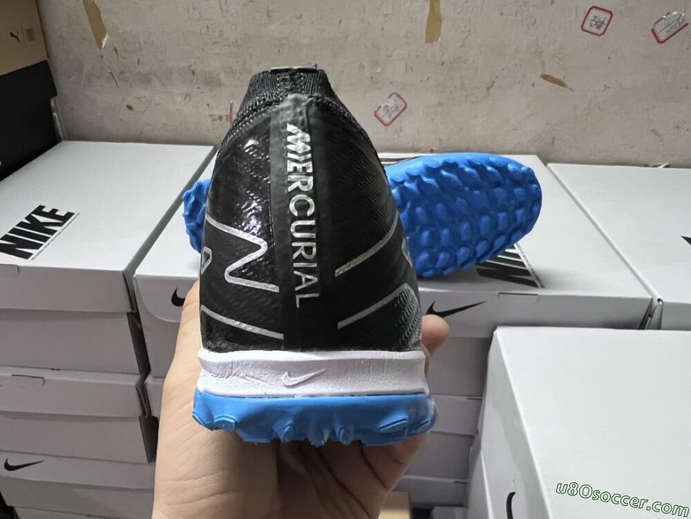 Nike Mercurial Vapor 15 Elite TF Artificial Turf Soccer Shoes - Black/Blue