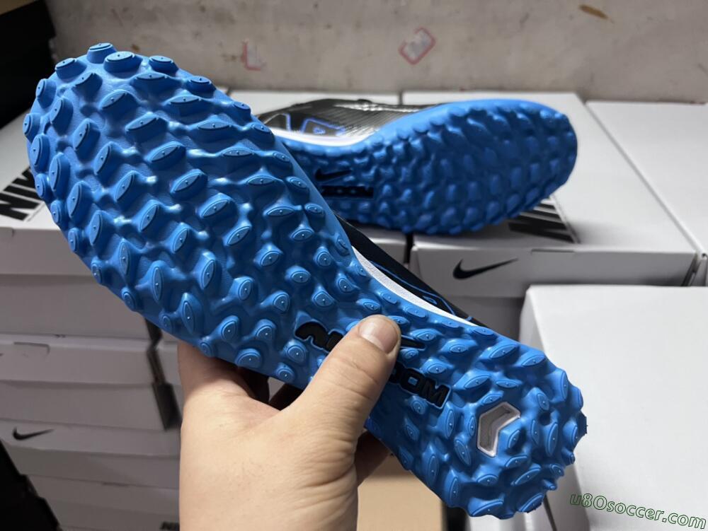 Nike Mercurial Vapor 15 Elite TF Artificial Turf Soccer Shoes - Black/Blue
