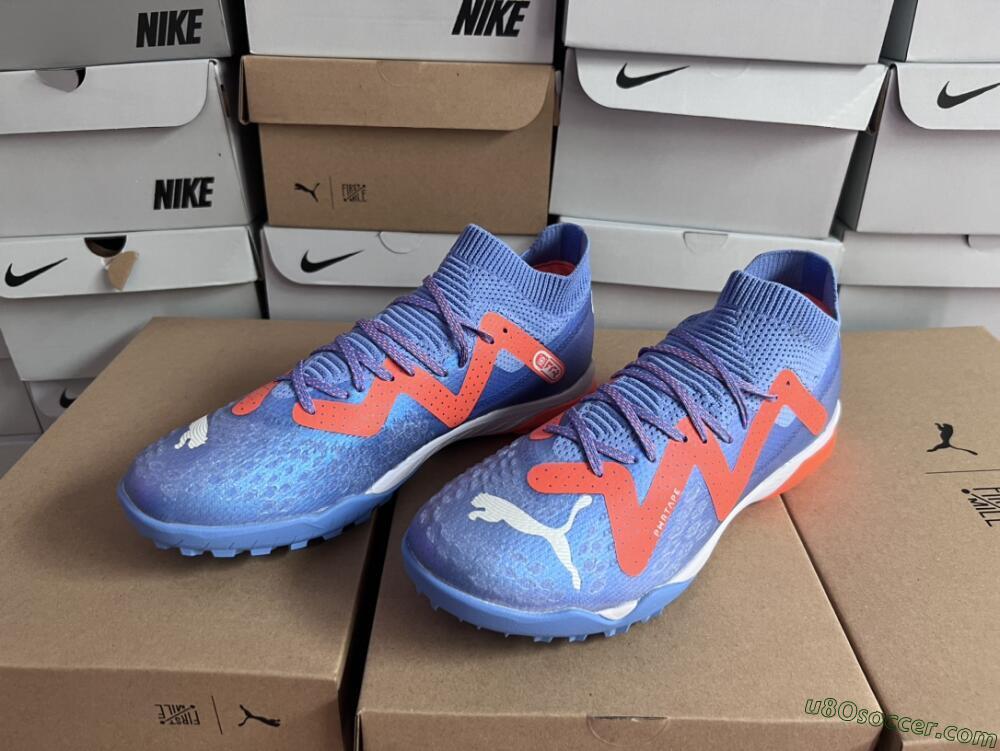 Puma Future Ultimate TF Artificial Turf Soccer Shoes - Blue/Orange/White