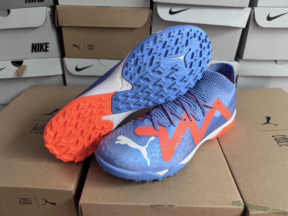 Puma Future Ultimate TF Artificial Turf Soccer Shoes - Blue/Orange/White