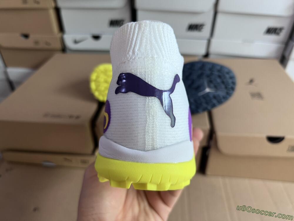 Puma Future X Powercat Tokyo Match TF Artificial Turf Soccer Shoes - Purple/White/Yellow