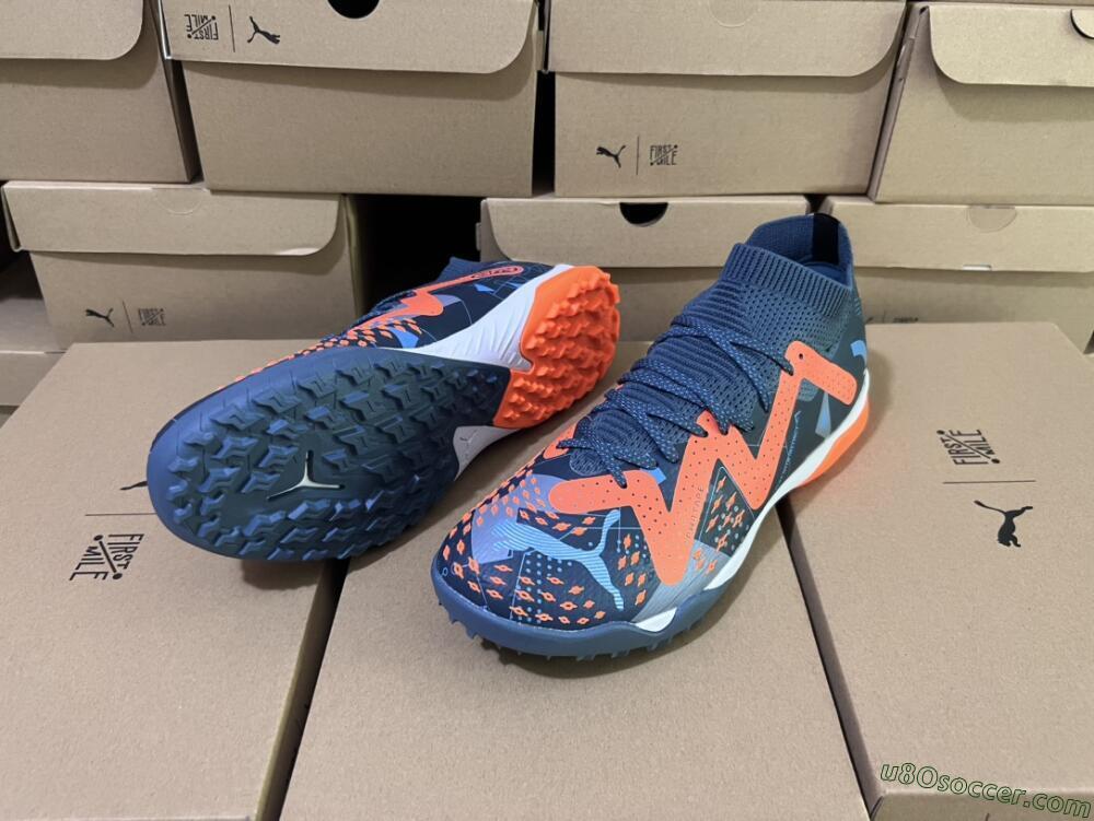 Puma Future Ultimate TF Artificial Turf Soccer Shoes - Blue/Orange