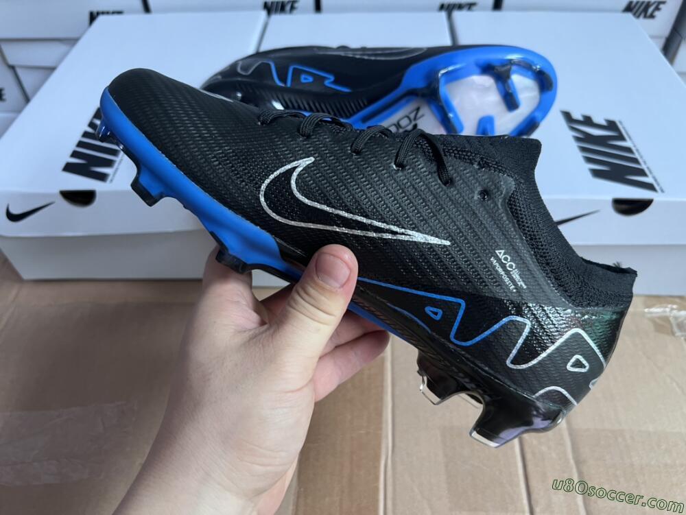 Nike Air Zoom Vapor 15 Elite SE FG Firm Ground Soccer Cleats - Black/Blue/White