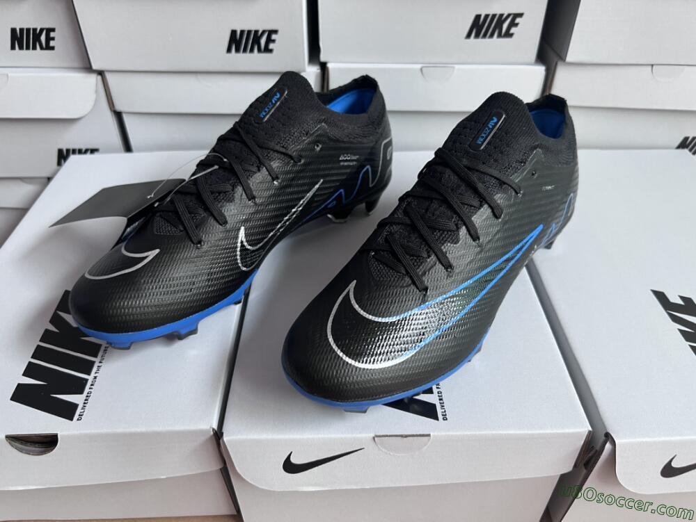 Nike Air Zoom Vapor 15 Elite SE FG Firm Ground Soccer Cleats - Black/Blue/White