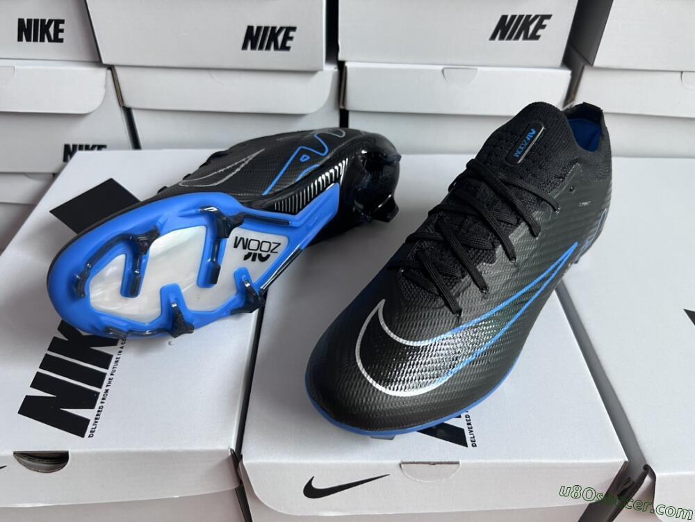 Nike Air Zoom Vapor 15 Elite SE FG Firm Ground Soccer Cleats - Black/Blue/White