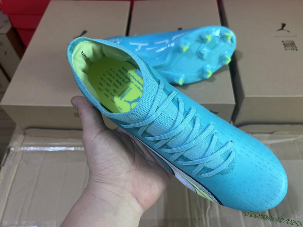 Puma Ultra Ultimate FG Firm Ground Soccer Cleats - Blue/White/Green