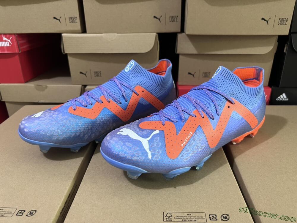 Puma Future Ultimate FG Firm Ground Soccer Cleats - Blue/Orange/White