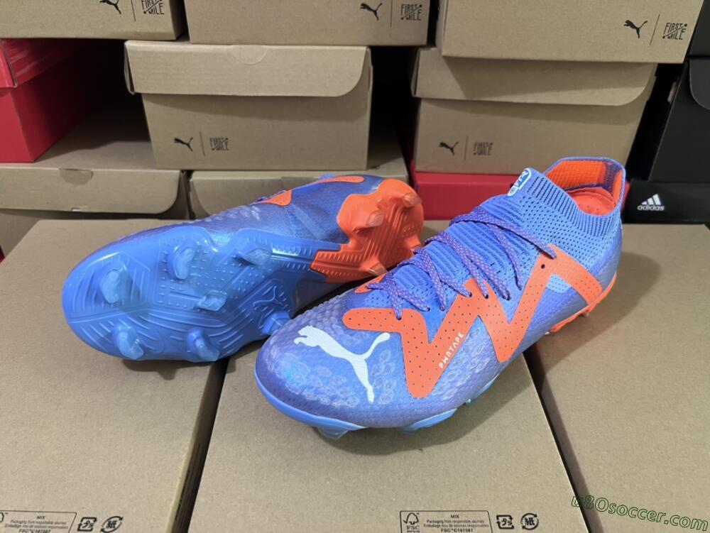 Puma Future Ultimate FG Firm Ground Soccer Cleats - Blue/Orange/White