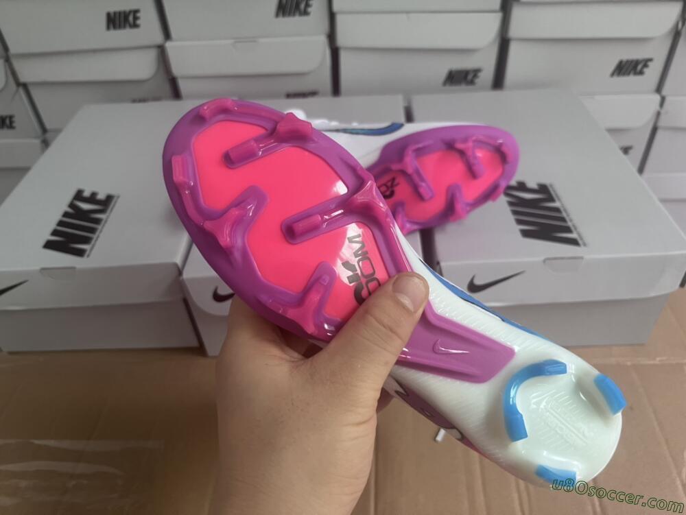 Nike Air Zoom Mercurial Superfly 9 Elite FG Firm Ground Soccer Cleats - White/Pink/Purple