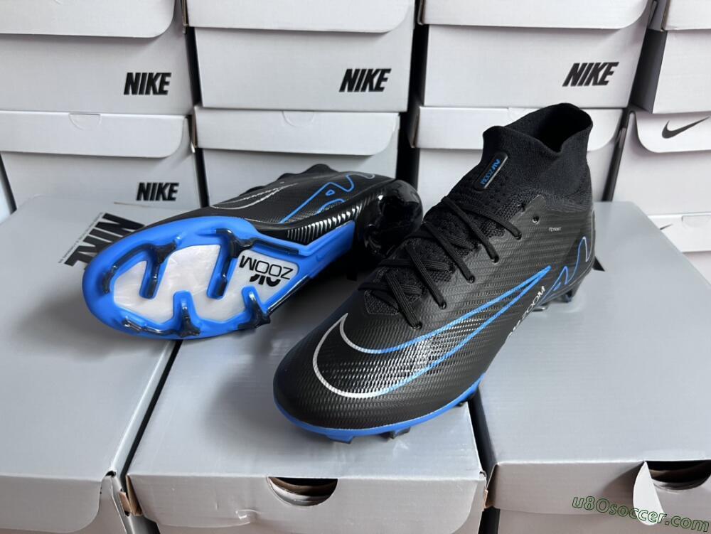 Nike Air Zoom Superfly 9 Elite SE FG Firm Ground Soccer Cleats - Black/Blue/White