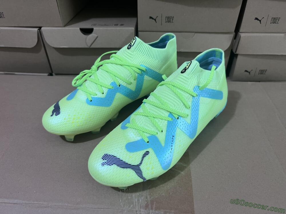 Puma Future Ultimate FG Firm Ground Soccer Cleats - Green/Blue/Black