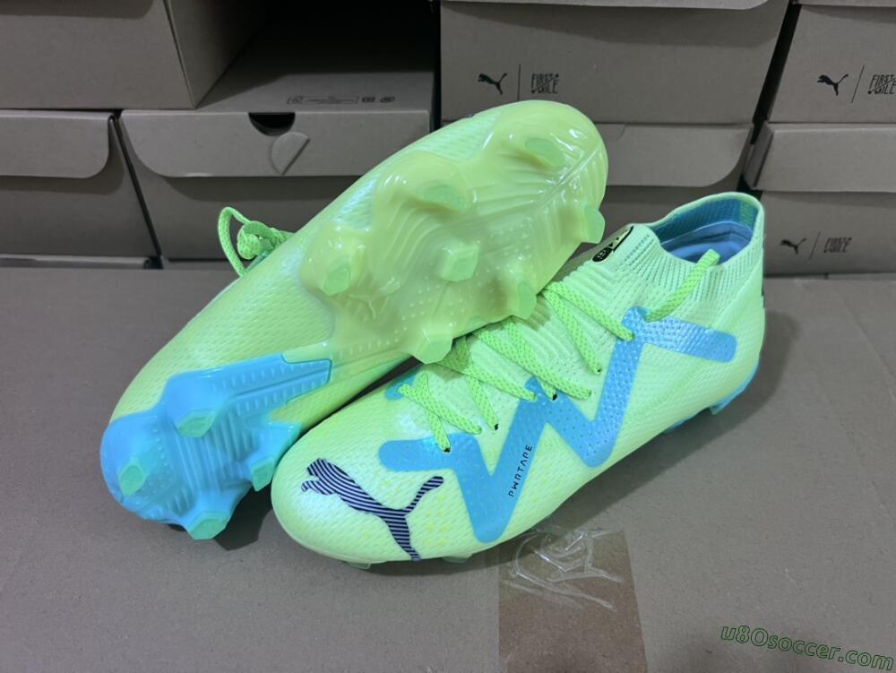 Puma Future Ultimate FG Firm Ground Soccer Cleats - Green/Blue/Black