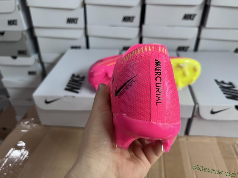 Nike Air Zoom Mercurial Vapor 15 Elite FG Firm Ground Soccer Cleats - Pink/Green