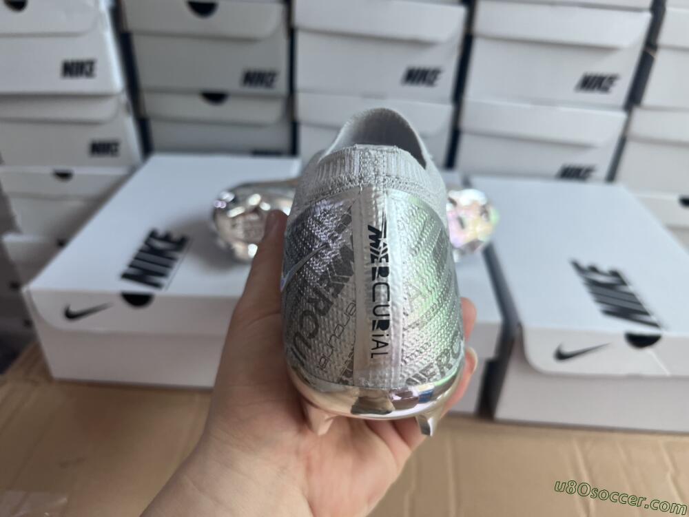 Nike Air Zoom Mercurial Vapor 15 Elite FG Firm Ground Soccer Cleats - Silver/Gold