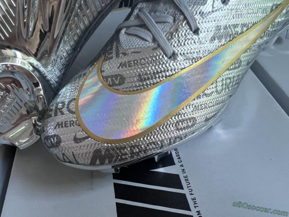 Nike Air Zoom Mercurial Superfly 9 Elite FG Firm Ground Soccer Cleats - Silver/Gold