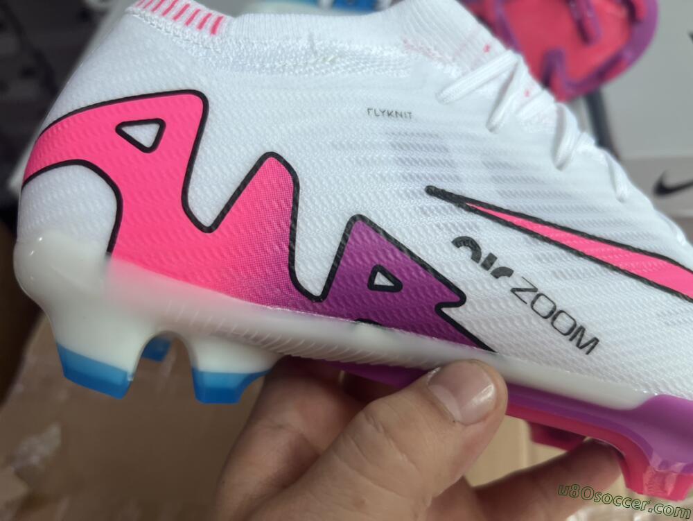 Nike Air Zoom Mercurial Vapor 15 Elite FG Firm Ground Soccer Cleats - White/Pink/Purple