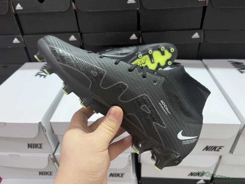 Nike Air Zoom Mercurial Superfly 9 Elite AG Artificial Grass Soccer Cleats - Black/Green