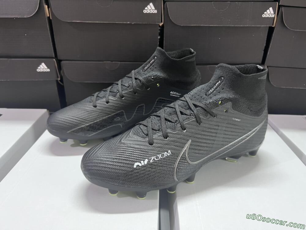 Nike Air Zoom Mercurial Superfly 9 Elite AG Artificial Grass Soccer Cleats - Black/Green