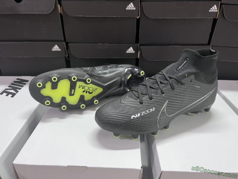 Nike Air Zoom Mercurial Superfly 9 Elite AG Artificial Grass Soccer Cleats - Black/Green