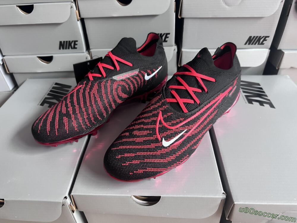 Nike Phantom GX Elite FG Firm Ground Soccer Cleats - Black/Red/White