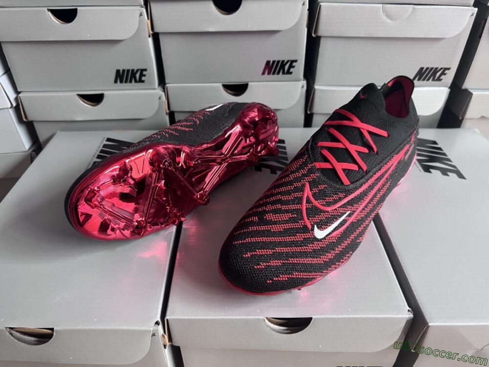 Nike Phantom GX Elite FG Firm Ground Soccer Cleats - Black/Red/White