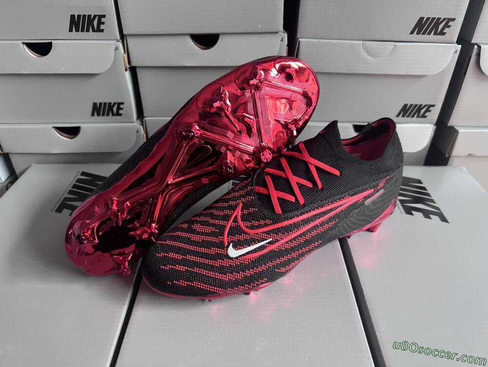 Nike Phantom GX Elite FG Firm Ground Soccer Cleats - Black/Red/White