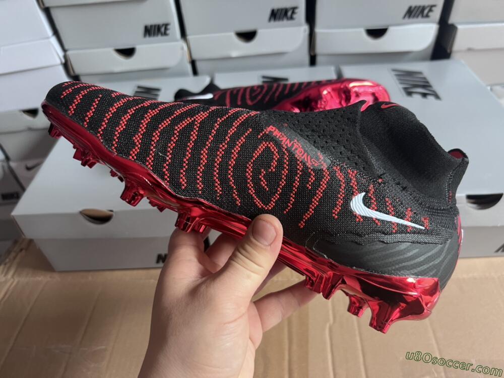 Nike Phantom GX Elite DF Link FG Firm Ground Soccer Cleats - Black/Red/White