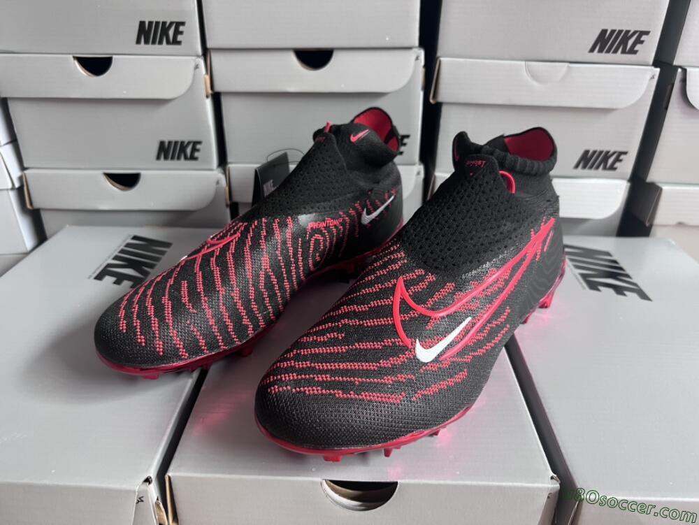 Nike Phantom GX Elite DF Link FG Firm Ground Soccer Cleats - Black/Red/White