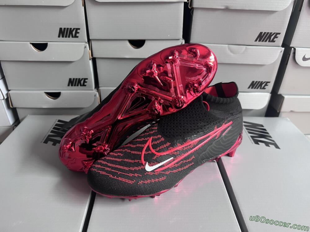 Nike Phantom GX Elite DF Link FG Firm Ground Soccer Cleats - Black/Red/White