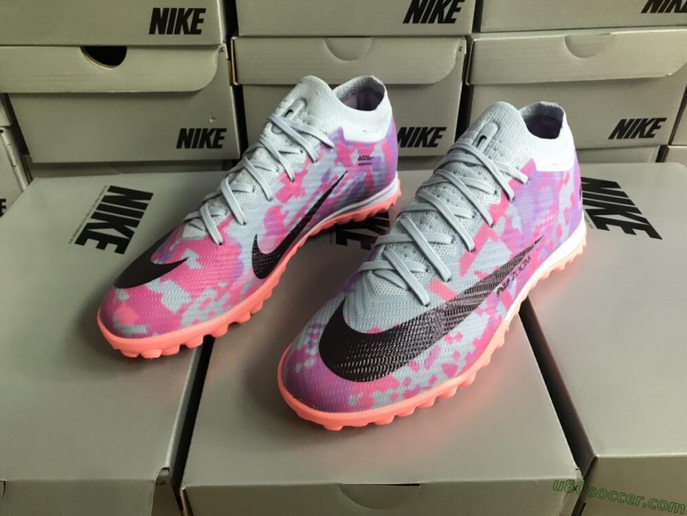 Nike Air Zoom Mercurial Vapor 15 Elite TF Artificial Turf Soccer Shoes - Blue/Purple/Red