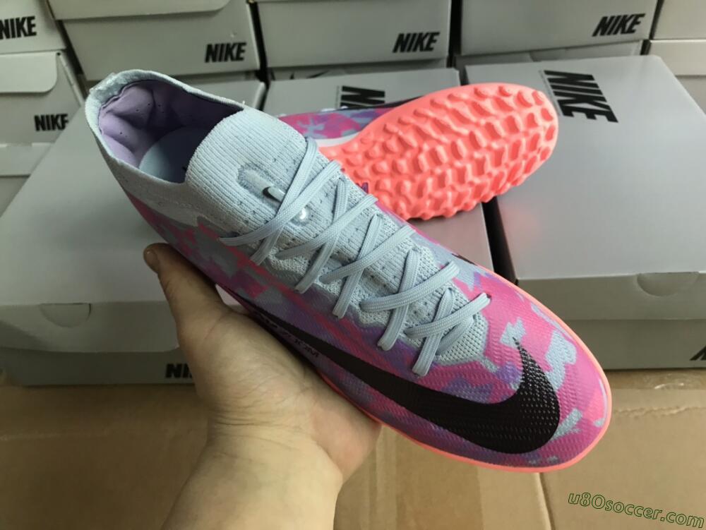 Nike Air Zoom Mercurial Vapor 15 Elite TF Artificial Turf Soccer Shoes - Blue/Purple/Red