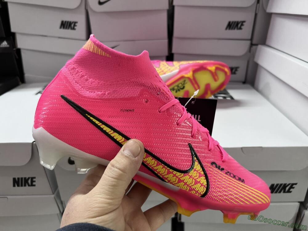 Nike Air Zoom Mercurial Superfly 9 Elite FG Firm Ground Soccer Cleats - Red/Black/Yellow