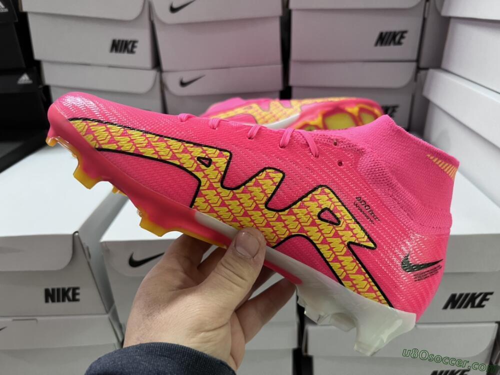 Nike Air Zoom Mercurial Superfly 9 Elite FG Firm Ground Soccer Cleats - Red/Black/Yellow