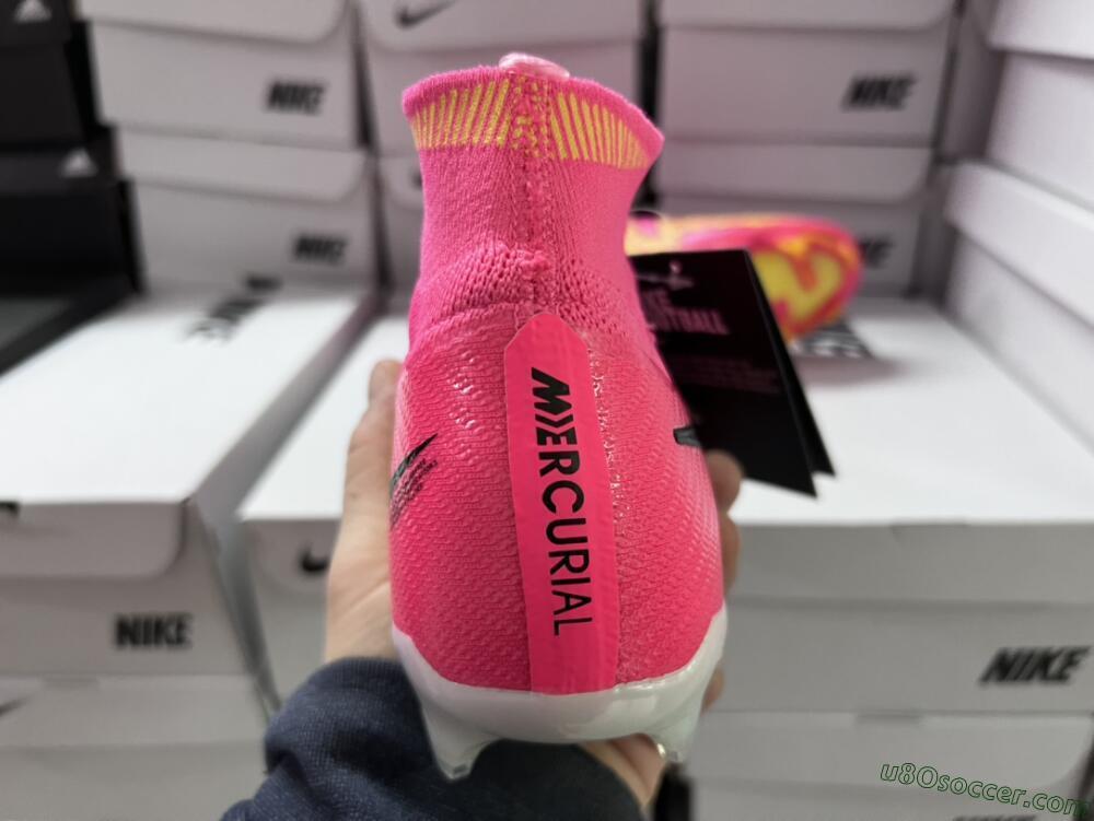 Nike Air Zoom Mercurial Superfly 9 Elite FG Firm Ground Soccer Cleats - Red/Black/Yellow