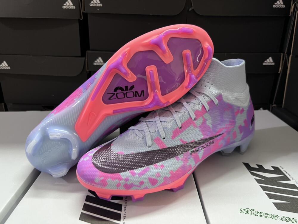 Nike Air Zoom Mercurial Superfly 9 Elite FG Firm Ground Soccer Cleats - Blue/Purple/Pink