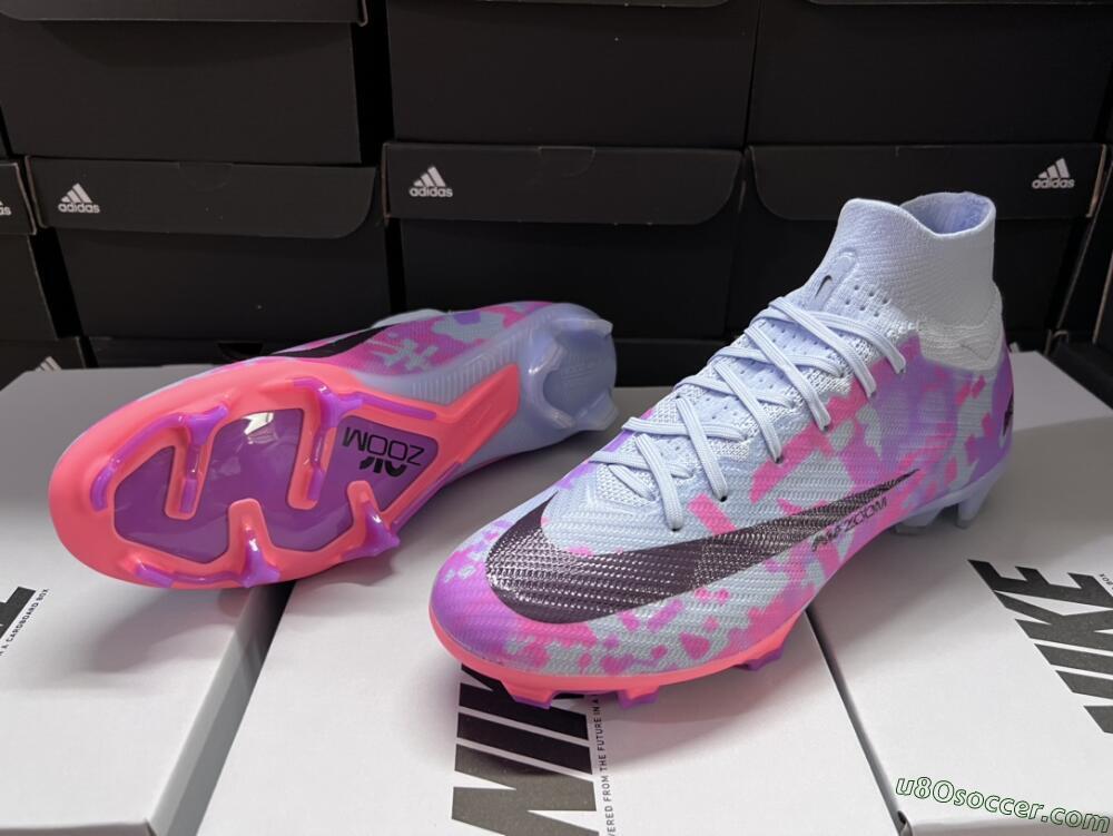 Nike Air Zoom Mercurial Superfly 9 Elite FG Firm Ground Soccer Cleats - Blue/Purple/Pink