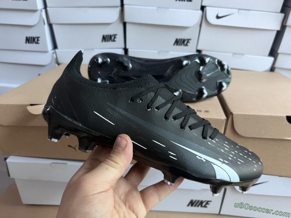 Puma Ultra Ultimate FG Firm Ground Soccer Cleats - Black/Whtie