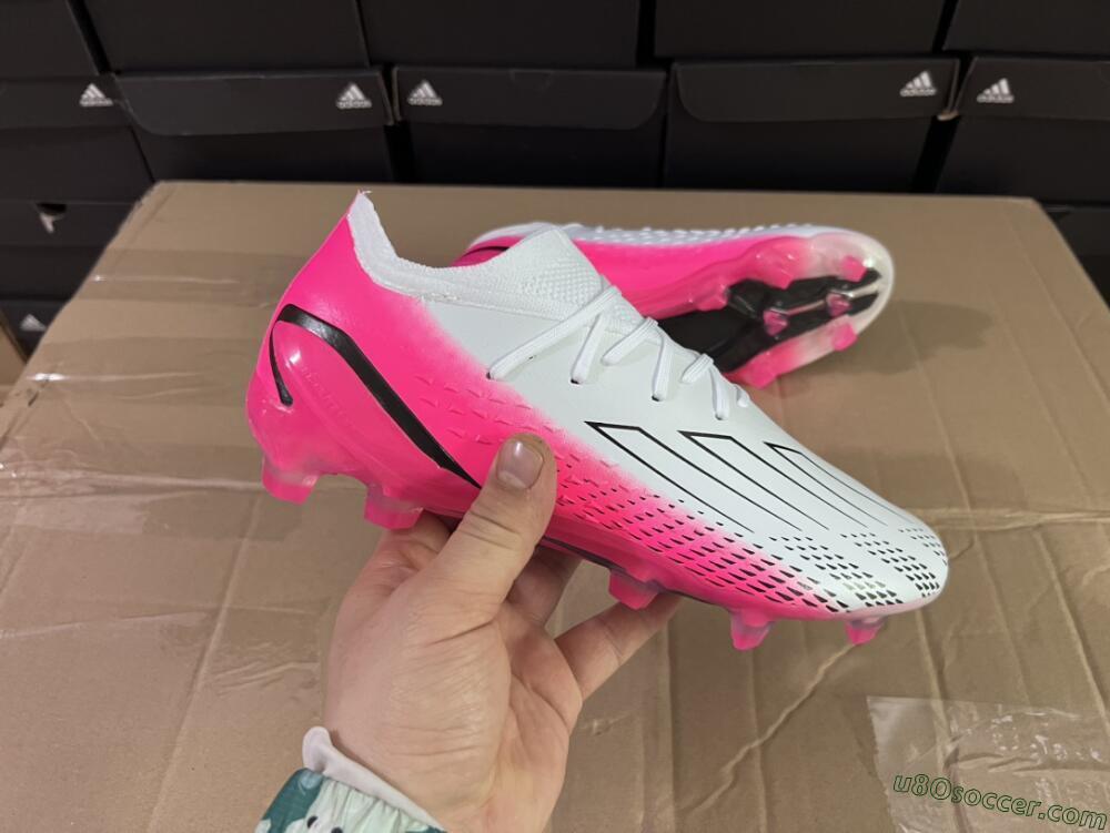 Adidas X Speedportal.1 FG Firm Ground Soccer Cleats - White/Pink/Black